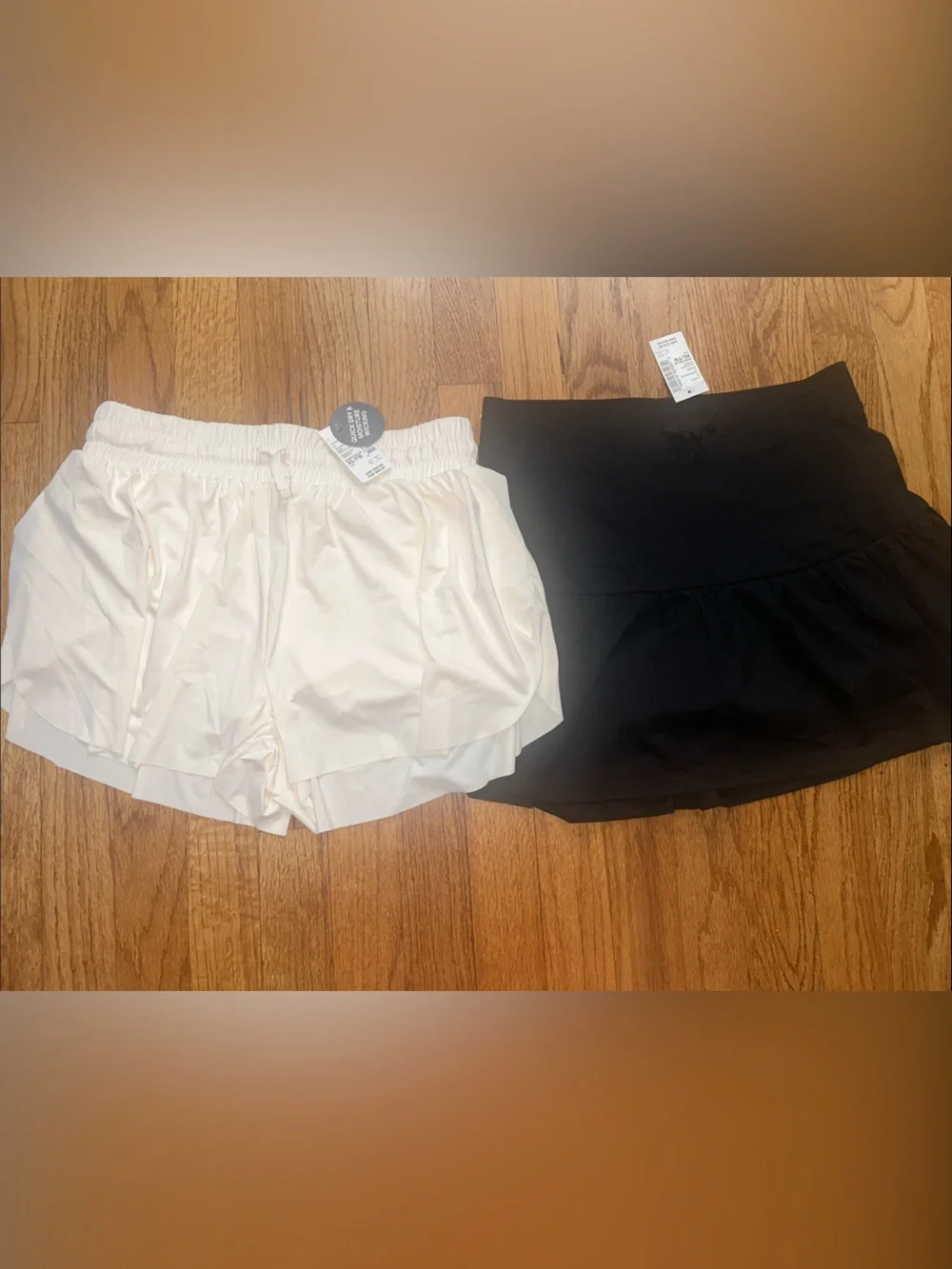 Girls Active Skort and Short Set - White Daisy and Black NWT XL